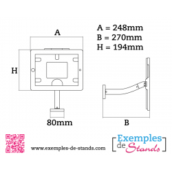 Fixer un ipad ou une tablette tactile à un mur ou à une table