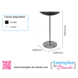 Mange debout table haute design laquée rond