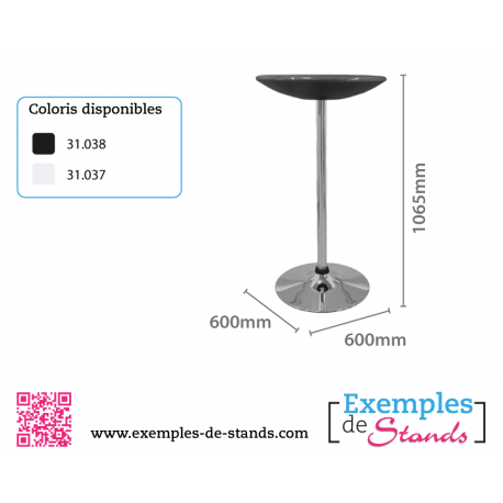 Mange debout table haute design laquée rond