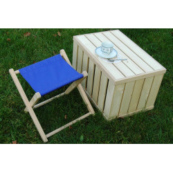 Tabouret pliable personnalisable en tissu