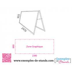 Structure avec bache publicitaire pour stade