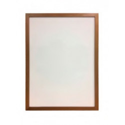 Ardoise murale avec face blanche cadre en bois moulure plate 72,5x52,5cm