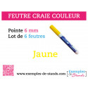 Lot de 6 feutres craies couleurs jaune