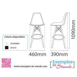 tabouret de bar design suedois en bois