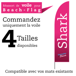 Voile de remplacement pour beach flag Shark