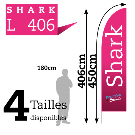 Beach Flag pas cher Shark L406