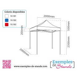 Barnum tonnnelle tente forain pliante 2x2m