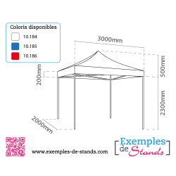 Barnum tonnnelle tente forain pliante 2x3m - tente abris