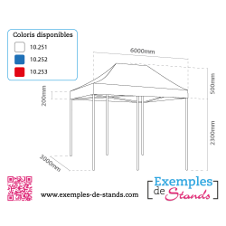 Barnum tonnnelle tente forain pliante 300x600cm - stand tente abris