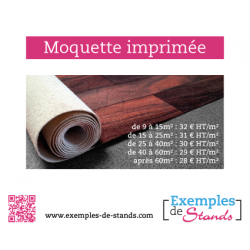 Moquette imprimée pour stand