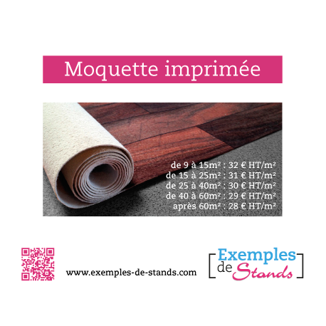 Moquette imprimée pour stand