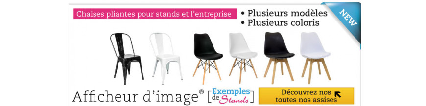 Sièges et chaises pour stand et l'entreprise