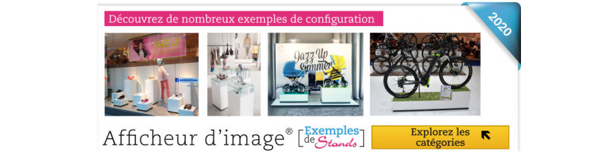 Présentoir modulaire pour stand, vitrine, magasins, commerces