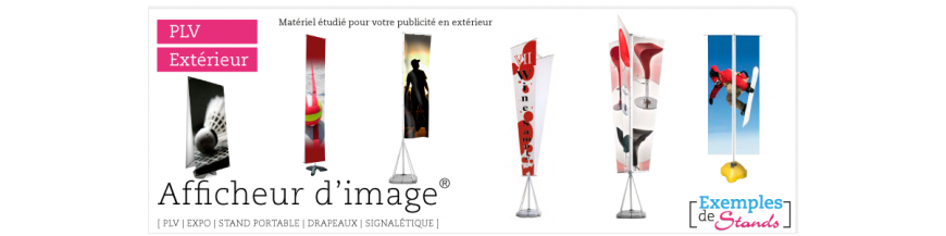 Totem pour affichage extérieur éphémère foire exposition