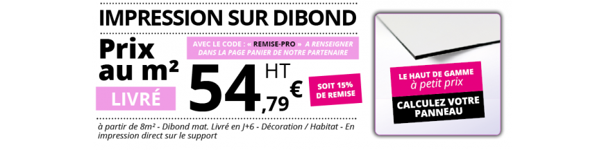 Imprimer un panneau composite Dibond Alu enseigne sur bardage 